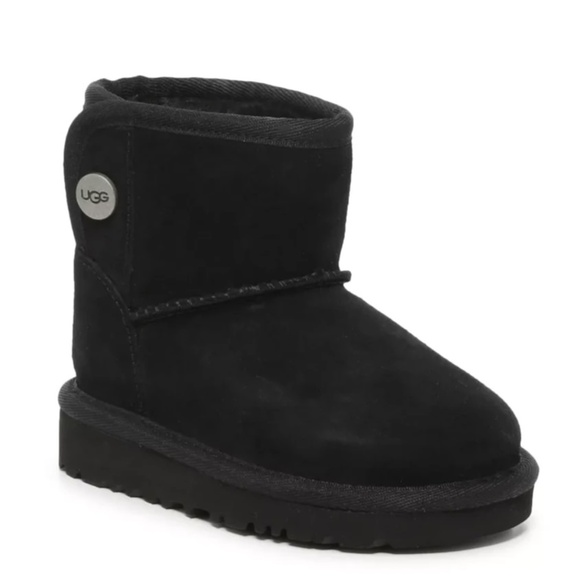 UGG Jona BIG KIDS Suede Shearling BLACK SIZE Toddler 100
